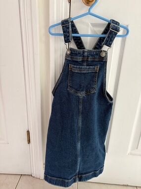 Joe Fresh Dark Blue Denim overall Dress girls 7-8